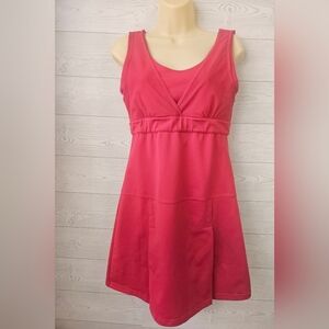 Athleta - Women's Red and White Activewear Dress S Tennis Sport